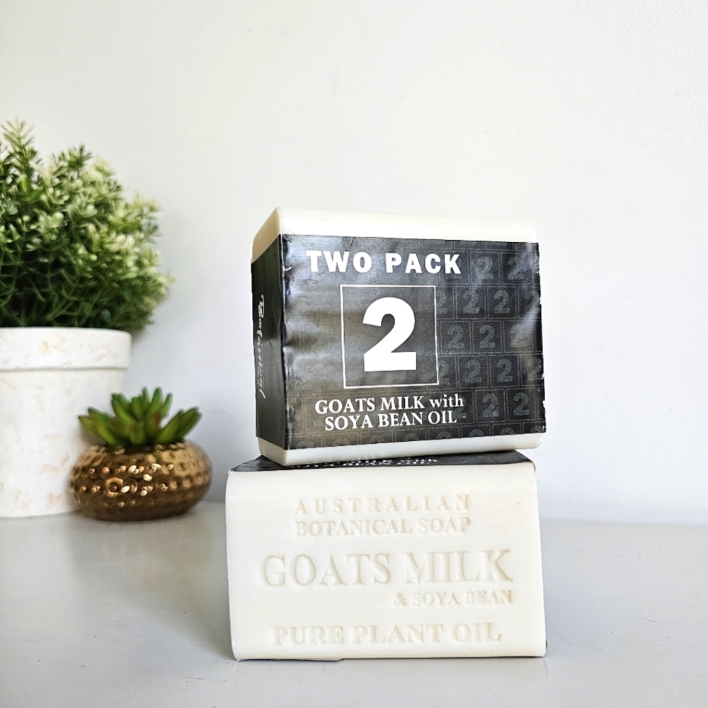 Australian Botanical Soap Goat Milk Soya Bean 4 Bars Natural Skincare